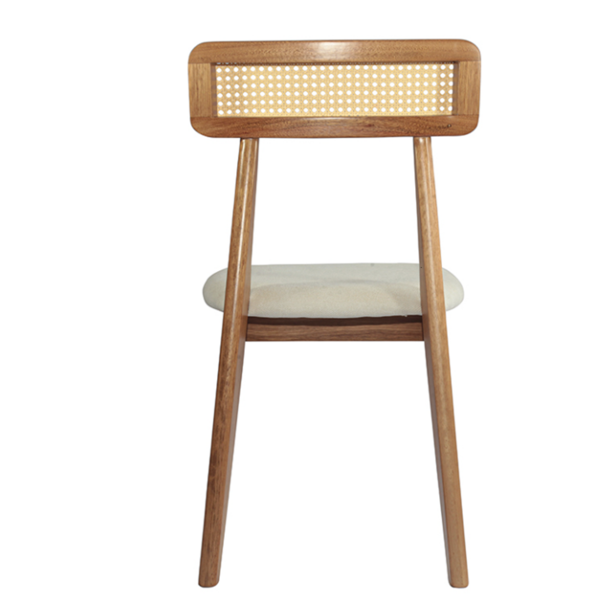 Cadeira Manu 13 com Encosto em Ratan - Cor Cinamomo