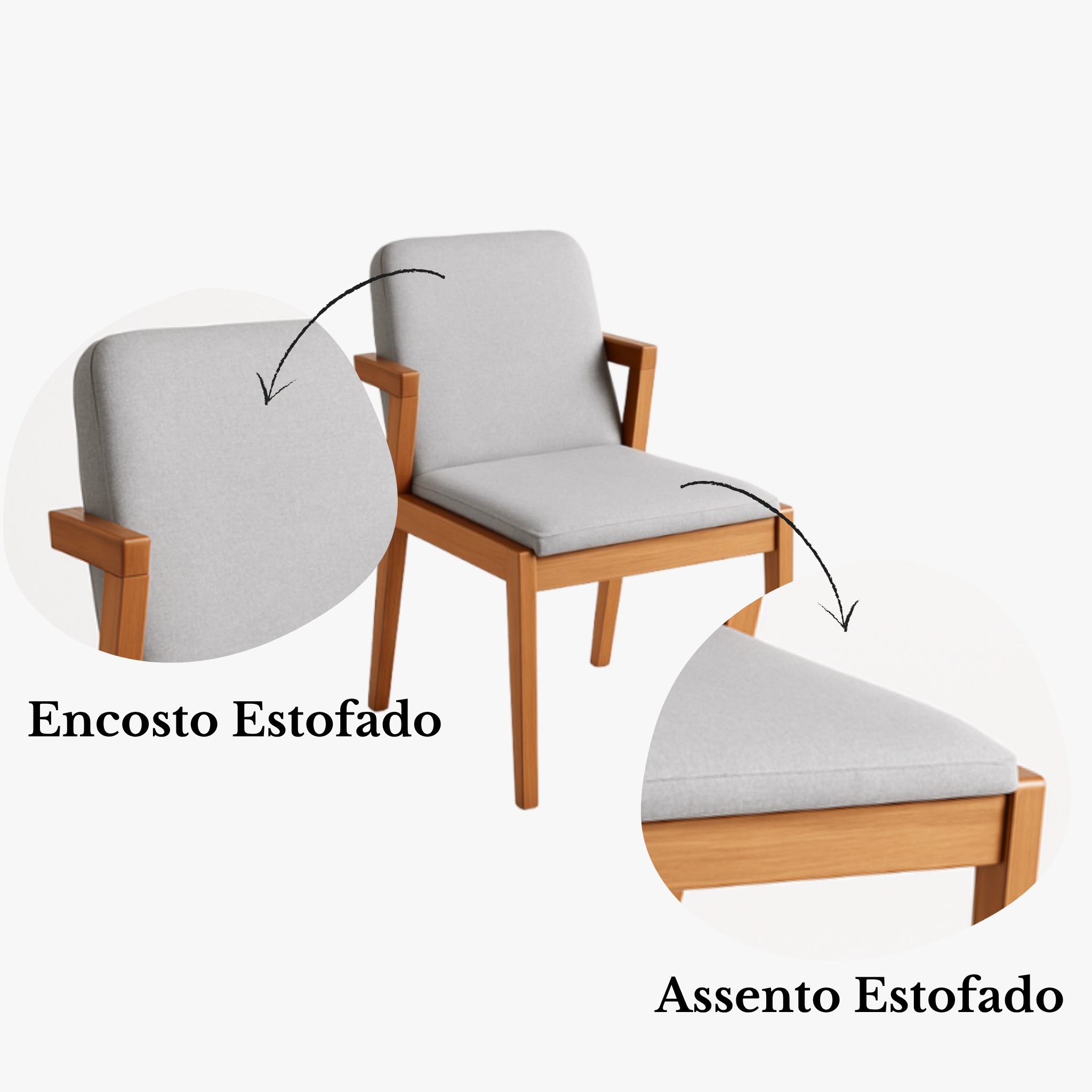 Cadeira Lis estofado