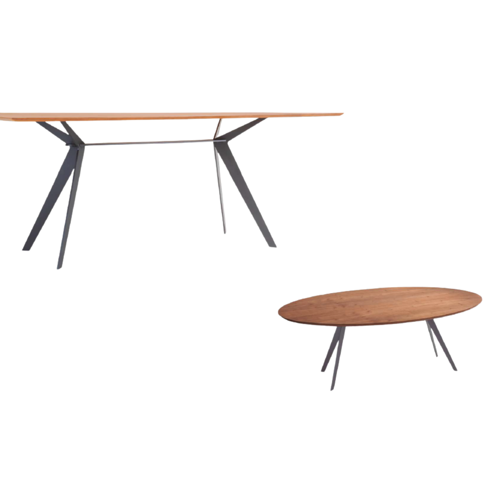 Mesa de jantar STEEL | Retangular ou Oval 2,20 MT