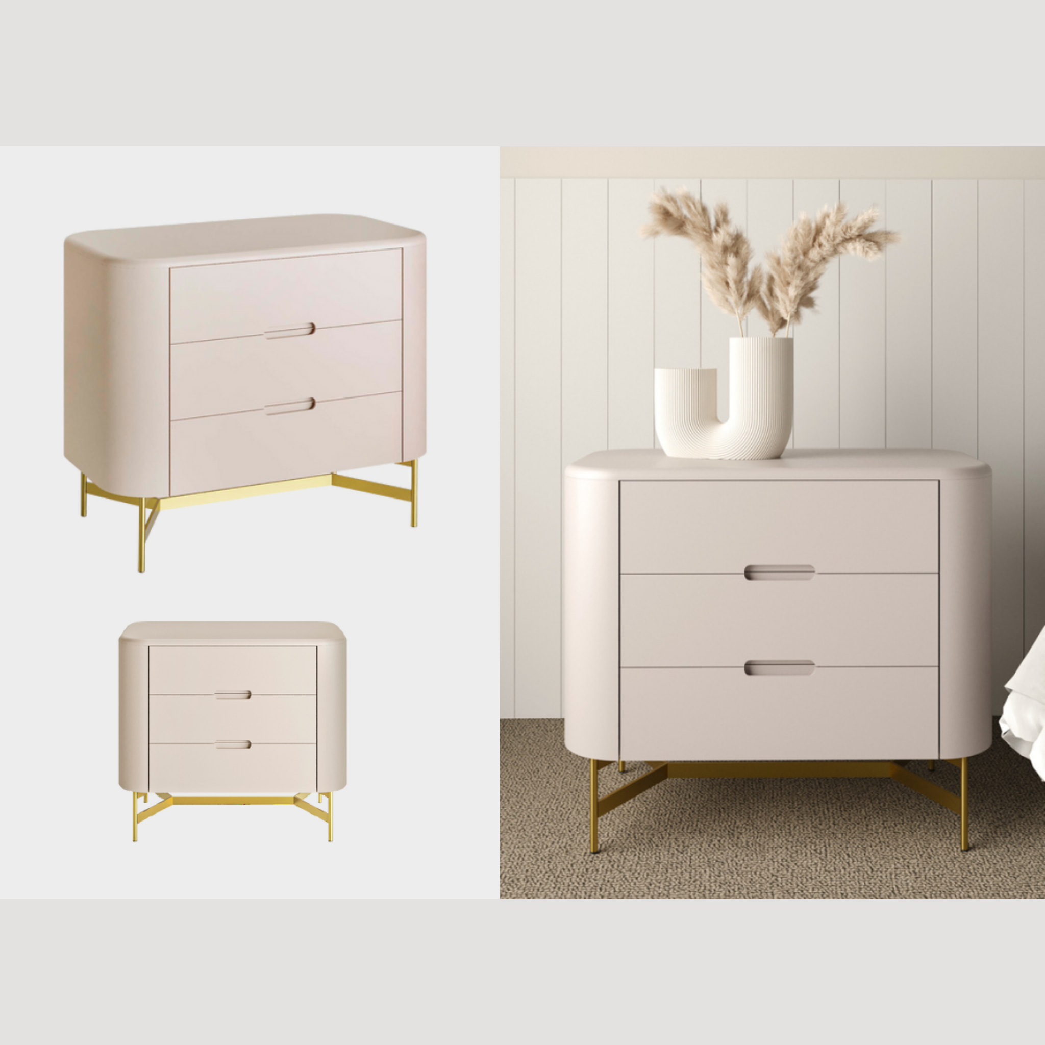 MESA DE CABECEIRA FLOW LAQUEADA 0,55 CM