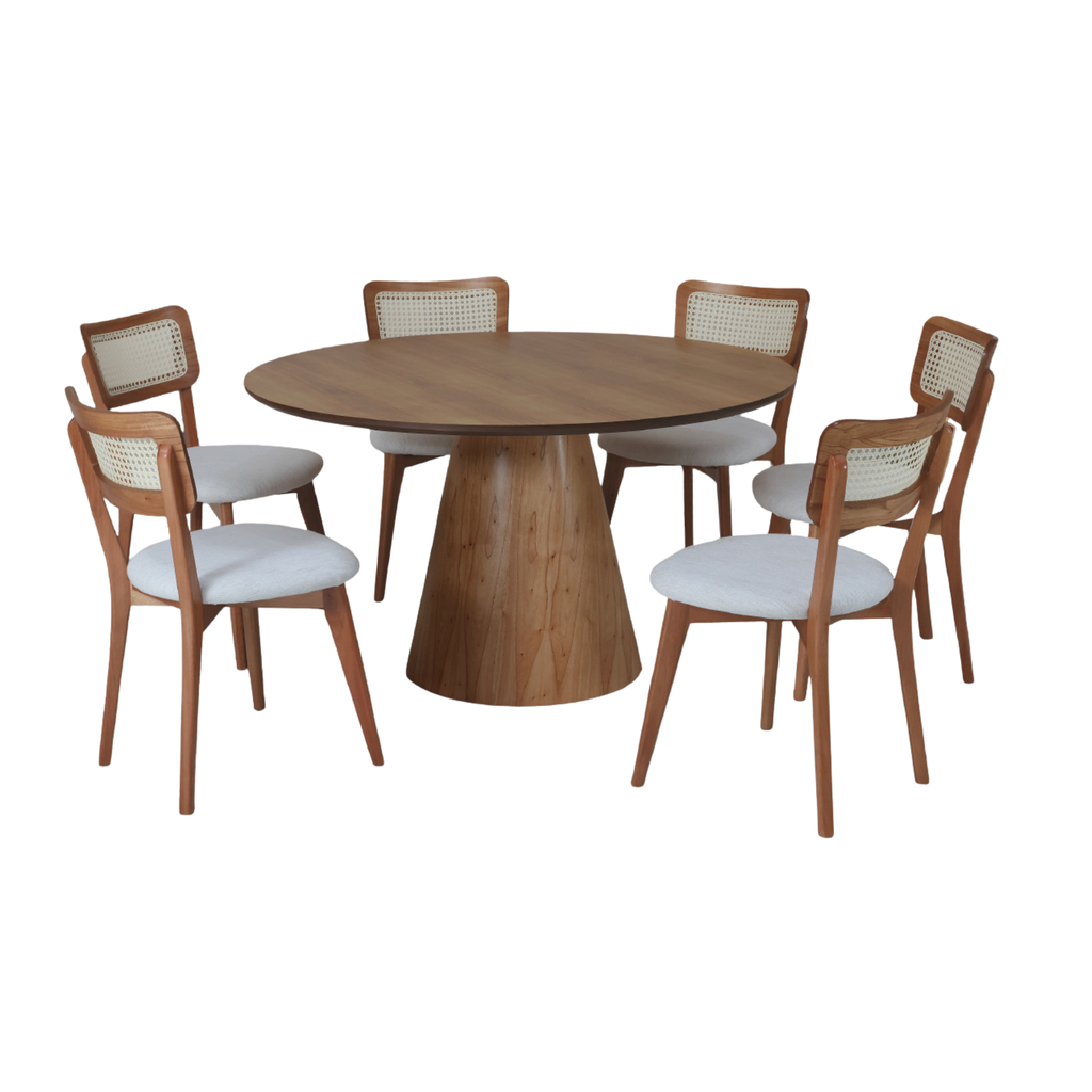 Mesa Redonda Viena - Cor Cinamomo Laminado 1,35 Metros