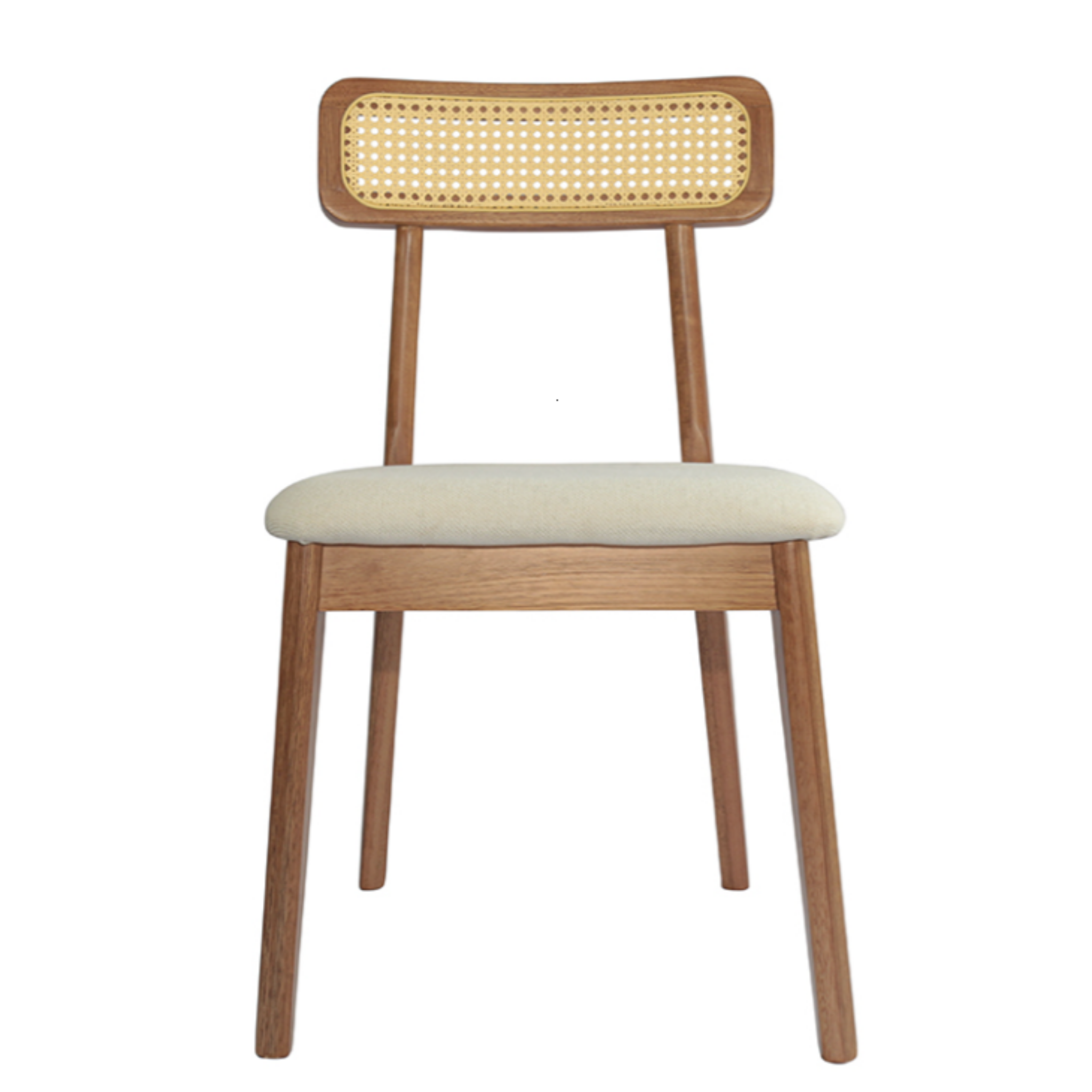 Cadeira Manu 13 com Encosto em Ratan - Cor Cinamomo