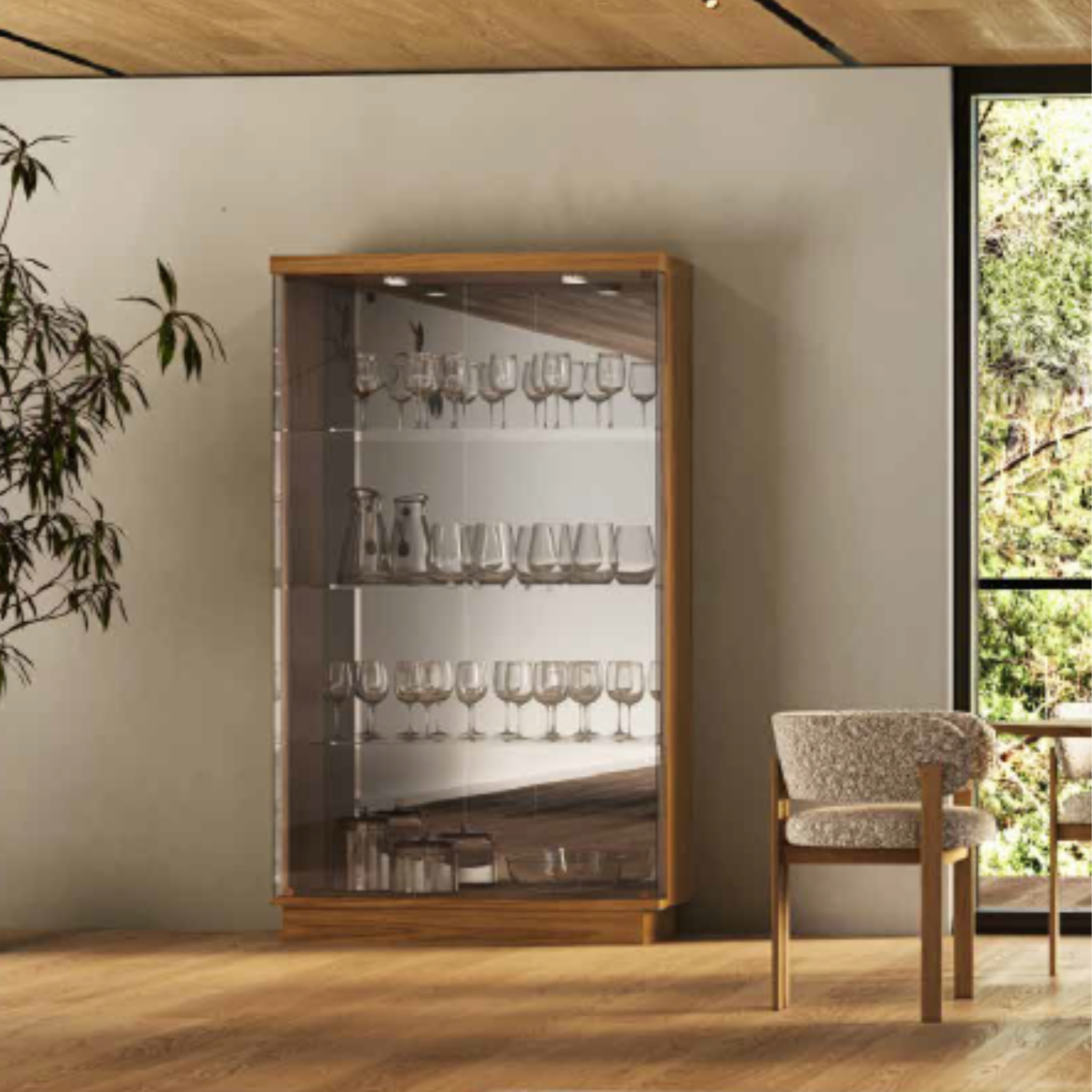 Cristaleira NOVA IORQUE 1,10 METROS X 1,90 METROS DE ALTURA