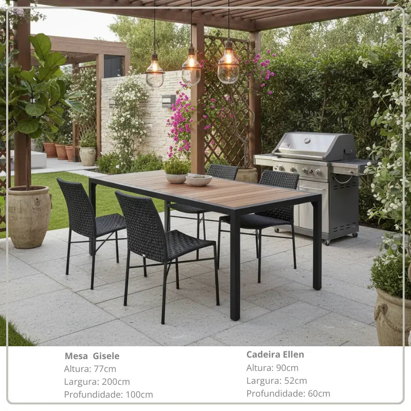 Mesa Gisele e Cadeira Ellen — Área Externa