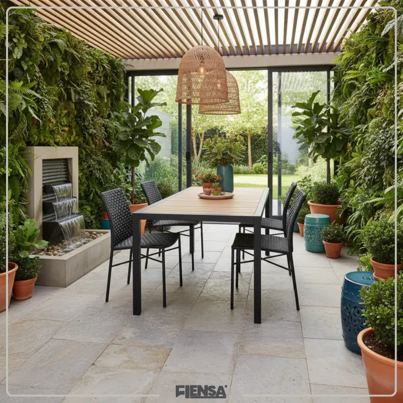 Mesa Gisele e Cadeira Ellen — Área Externa