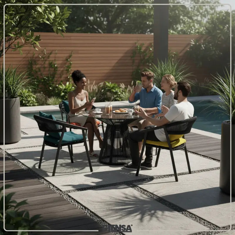 Mesa Lari e Cadeira Duda — Área Externa