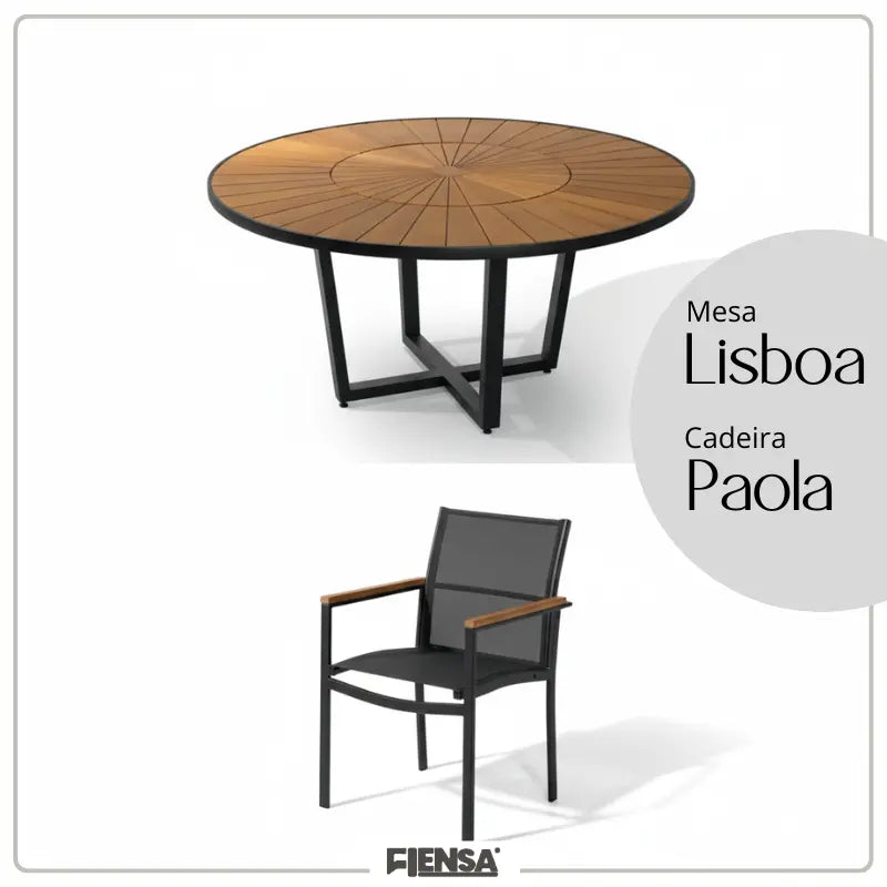 Mesa Lisboa e Cadeira Paola — Área Externa