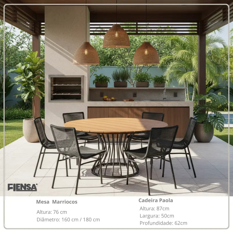 Mesa Marrocos e Cadeira Jade — Área Externa