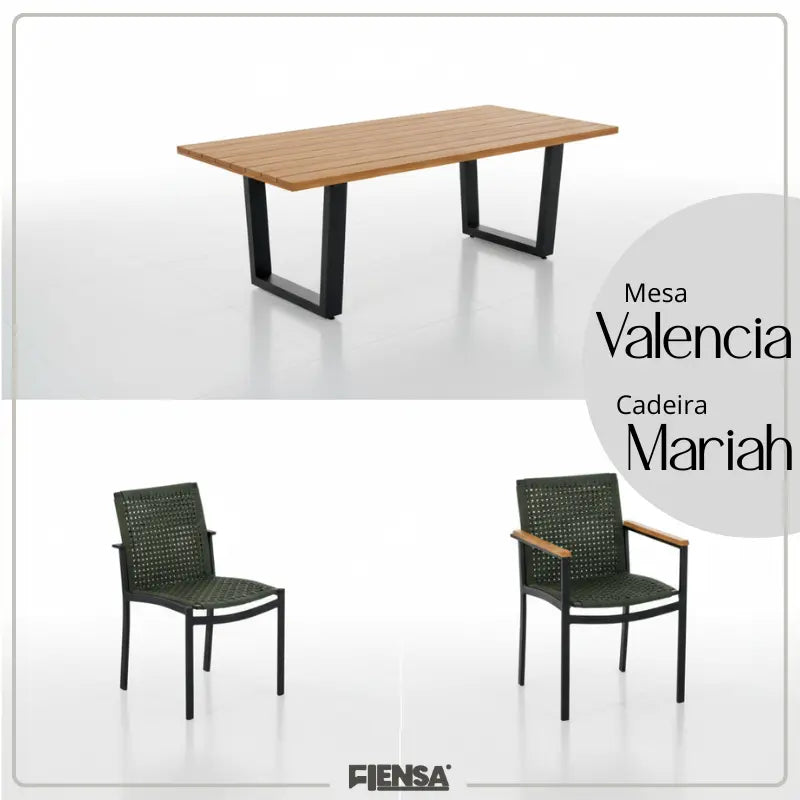 Mesa Valencia e Cadeira Mariah — Área Externa